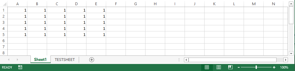 Selected Sheet Range